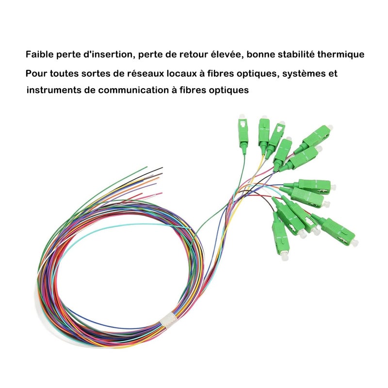 Elfcam ® - 12-Fibre SCA Single-Mode Colour-Coded Fibre Optic Pigtail Without cladding - Image 4